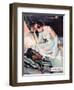 UK Womens Story Illustrations Magazine Plate-null-Framed Giclee Print