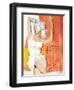 UK Womens Story Illustrations Magazine Plate-null-Framed Giclee Print