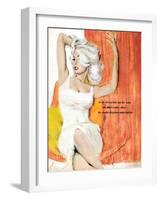 UK Womens Story Illustrations Magazine Plate-null-Framed Giclee Print