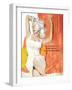 UK Womens Story Illustrations Magazine Plate-null-Framed Giclee Print