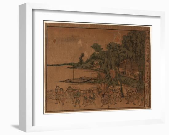 Ukie Momotaro Mukashibanashi No Zu-Utagawa Toyokuni-Framed Giclee Print