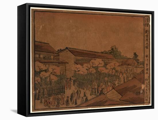 Ukie Shin Yoshiwara No Zu-Utagawa Toyokuni-Framed Stretched Canvas