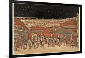 Ukie Wakoku No Keiseki Shin-Yoshiwara Nakanocho No Zu-Utagawa Toyoharu-Framed Giclee Print