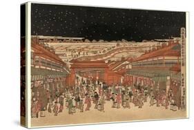 Ukie Wakoku No Keiseki Shin-Yoshiwara Nakanocho No Zu-Utagawa Toyoharu-Stretched Canvas