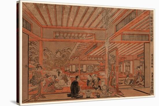 Ukie Yukimi Shuen No Zu-Utagawa Toyoharu-Stretched Canvas