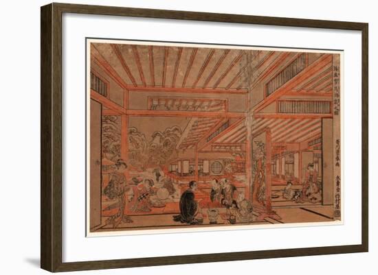 Ukie Yukimi Shuen No Zu-Utagawa Toyoharu-Framed Giclee Print