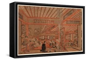 Ukie Yukimi Shuen No Zu-Utagawa Toyoharu-Framed Stretched Canvas