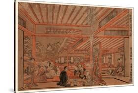 Ukie Yukimi Shuen No Zu-Utagawa Toyoharu-Stretched Canvas