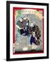 Ukiyo-E Newspaper: a Candy Pedlar Couple Were Detected to Be Moonlight Burglar-Yoshiiku Ochiai-Framed Giclee Print