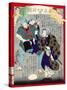 Ukiyo-E Newspaper: a Candy Pedlar Couple Were Detected to Be Moonlight Burglar-Yoshiiku Ochiai-Stretched Canvas