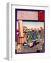 Ukiyo-E Newspaper: a Father Wrestle Down a Kidnapper Who Took His Daughter-Yoshitoshi Tsukioka-Framed Giclee Print