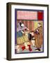 Ukiyo-E Newspaper: a Great Strength Child from Banshu Became a Sumo Wrestler-Yoshitoshi Tsukioka-Framed Giclee Print