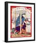 Ukiyo-E Newspaper: a Plasterer Seijuro Stick a Kitchen Knife to Geisha Osaku to Rape Her-Yoshiiku Ochiai-Framed Giclee Print