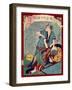 Ukiyo-E Newspaper: a Taiko Drummer Itaro Committed Suicide after Injured a Geisha Kashiku-Yoshiiku Ochiai-Framed Giclee Print