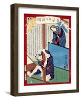 Ukiyo-E Newspaper: a Wife Had an Affaire with a Young Boy and Murdered Her Husband-Yoshiiku Ochiai-Framed Giclee Print