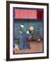 Ukiyo-E Newspaper: an Attempted Double Suicide of Kamekichi and a Working Girl Kogiku-Yoshitoshi Tsukioka-Framed Giclee Print