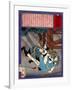 Ukiyo-E Newspaper: Arrested for Assisting a Jailbreak-Yoshitoshi Tsukioka-Framed Giclee Print