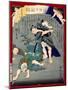 Ukiyo-E Newspaper: Burglars Was Put to Rout by a Skilled Sword-Yoshiiku Ochiai-Mounted Giclee Print