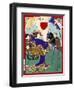 Ukiyo-E Newspaper: Geisha Dance at Celebration Reception for Peace Conference with China-Yoshiiku Ochiai-Framed Giclee Print