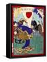 Ukiyo-E Newspaper: Geisha Dance at Celebration Reception for Peace Conference with China-Yoshiiku Ochiai-Framed Stretched Canvas