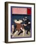 Ukiyo-E Newspaper: Infamous Burglar Masakichi Kobayashi Got Arrested-Yoshitoshi Tsukioka-Framed Giclee Print