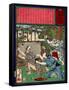 Ukiyo-E Newspaper: Jealous Wife Killed Her Husband-Yoshitoshi Tsukioka-Framed Stretched Canvas