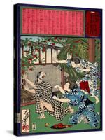 Ukiyo-E Newspaper: Jealous Wife Killed Her Husband-Yoshitoshi Tsukioka-Stretched Canvas