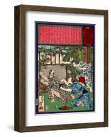 Ukiyo-E Newspaper: Jealous Wife Killed Her Husband-Yoshitoshi Tsukioka-Framed Giclee Print