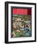 Ukiyo-E Newspaper: Jealous Wife Killed Her Husband-Yoshitoshi Tsukioka-Framed Giclee Print