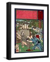 Ukiyo-E Newspaper: Jealous Wife Killed Her Husband-Yoshitoshi Tsukioka-Framed Giclee Print