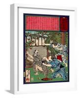 Ukiyo-E Newspaper: Jealous Wife Killed Her Husband-Yoshitoshi Tsukioka-Framed Giclee Print