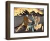 Ukiyo-E Newspaper: Murai Choan Killing His Younger Brother at the Crossroads in Rain-Yoshitoshi Tsukioka-Framed Giclee Print