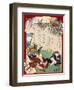 Ukiyo-E Newspaper: Toyotaro Umemura Caught a Raccoon That Disguised as a Monster-Yoshiiku Ochiai-Framed Giclee Print