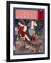 Ukiyo-E Newspaper: Two Women Got Held Up and Tied to a Tree-Yoshitoshi Tsukioka-Framed Giclee Print