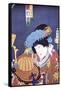 Ukiyo-E with Portrait of Actor Wearing Hat-null-Framed Stretched Canvas