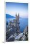 Ukraine, Crimea, Yalta, Gaspra, the Swallow's Nest Castle Perched on Aurora Clff-Jane Sweeney-Framed Photographic Print