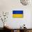 Ukraine Flag Design with Wood Patterning - Flags of the World Series-Philippe Hugonnard-Art Print displayed on a wall