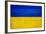 Ukraine Flag Design with Wood Patterning - Flags of the World Series-Philippe Hugonnard-Framed Art Print