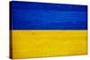 Ukraine Flag Design with Wood Patterning - Flags of the World Series-Philippe Hugonnard-Stretched Canvas