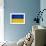 Ukraine Flag Design with Wood Patterning - Flags of the World Series-Philippe Hugonnard-Framed Premium Giclee Print displayed on a wall