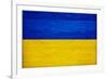 Ukraine Flag Design with Wood Patterning - Flags of the World Series-Philippe Hugonnard-Framed Art Print