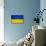 Ukraine Flag Design with Wood Patterning - Flags of the World Series-Philippe Hugonnard-Art Print displayed on a wall