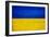 Ukraine Flag Design with Wood Patterning - Flags of the World Series-Philippe Hugonnard-Framed Art Print