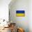 Ukraine Flag Design with Wood Patterning - Flags of the World Series-Philippe Hugonnard-Mounted Art Print displayed on a wall