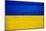 Ukraine Flag Design with Wood Patterning - Flags of the World Series-Philippe Hugonnard-Mounted Art Print