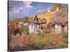 Ukrainian Cottages, 1906-Petr Levchenko-Stretched Canvas