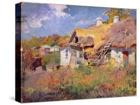 Ukrainian Cottages, 1906-Petr Levchenko-Stretched Canvas