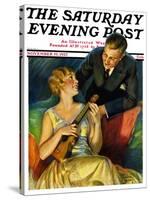 "Ukulele Baby," Saturday Evening Post Cover, November 19, 1927-Bradshaw Crandall-Stretched Canvas