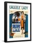 Ukulele Lady, Sheet Music, Art Deco-null-Framed Art Print