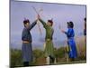 Ulan Bator, Family Competing in an Archery Competition at the National Day Celebrations, Mongolia-Paul Harris-Mounted Photographic Print